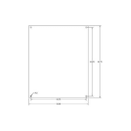 Vynckier Enclosure Systems Vynckier Mp1210s Vj 12in X 10in Steel Mounting Plate - Min Qty 9 MP1210S